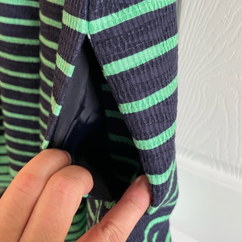 Taylor Size 12 green and blue striped dress - Picture 7 of 16